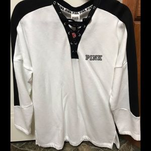 Victoria Secret Pink Crew Sweatshirt Medium but Oversized